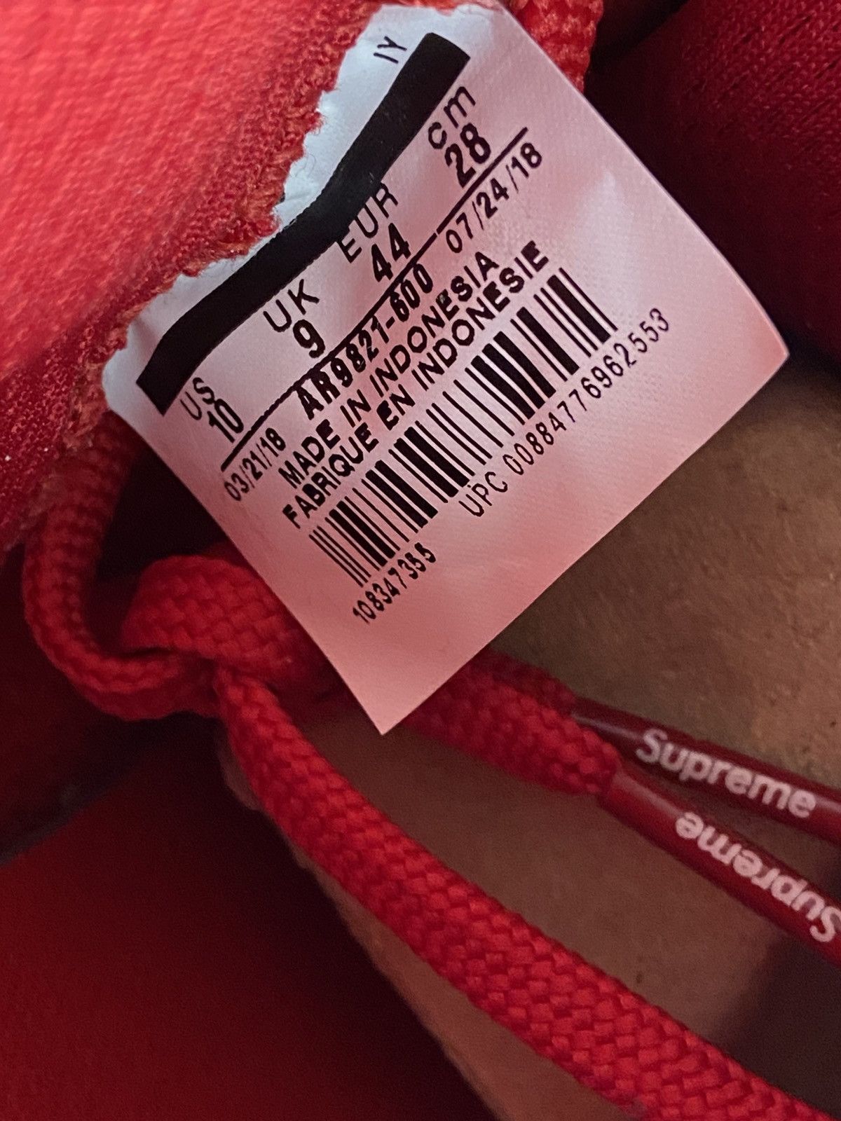 Nike × Supreme New Nike SB Gato "Supreme Red" Authentic 2018 Size 10US Size US 10 / EU 43 - 12 Thumbnail