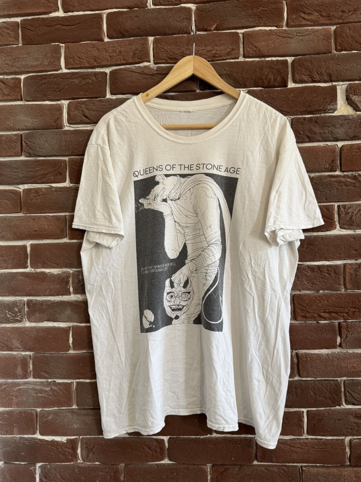 Band Tees × Vintage Rare Y2K Queens Of The Stone Age Devil Rock Band Tshirt XL Size US XL / EU 56 / 4 - 2 Thumbnail