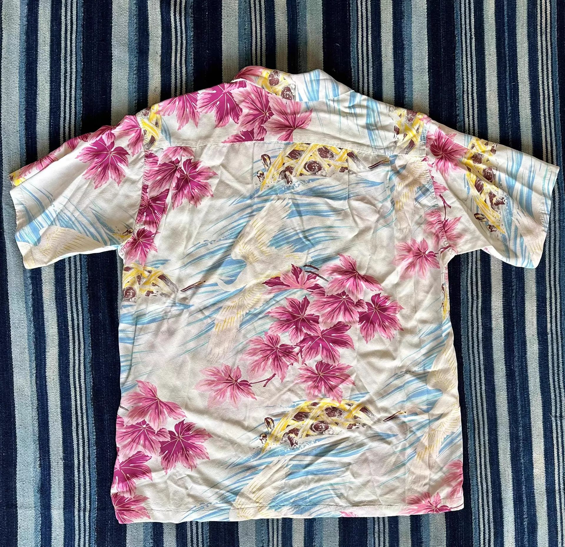 Sun Surf SUN SURF S/S Hawaiian Shirt Wheeling Egret Aloha Size US M / EU 48-50 / 2 - 2 Thumbnail