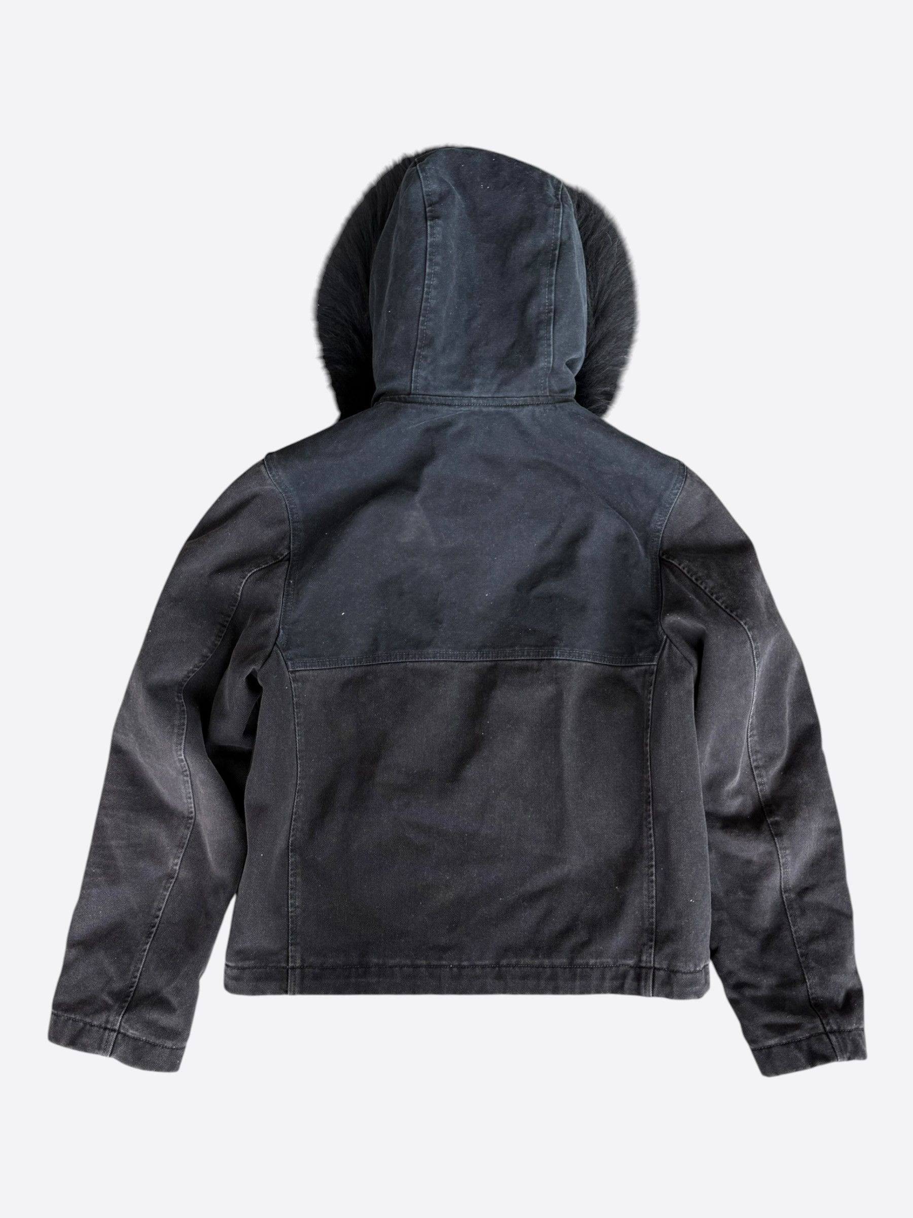 Louis Vuitton Louis Vuitton Black Monogram Fur Hooded Jacket Size US XS / EU 42 / 0 - 2 Thumbnail