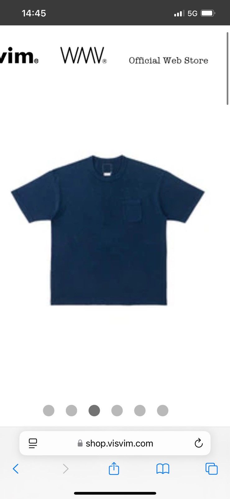 Visvim Visvim Jumbo Tee S/S (N.D.) sz2 Dark Indigo Size US M / EU 48-50 / 2 - 1 Thumbnail