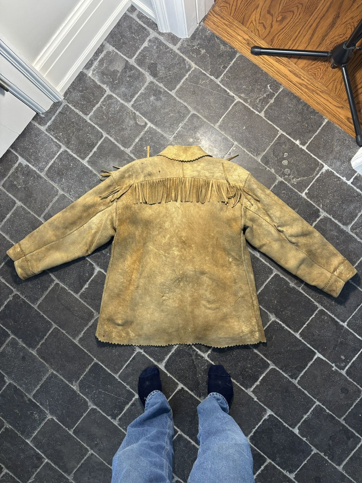 Vintage True Vintage Moose Leather Coat Moosehide Blanket Lined Hand Size US M / EU 48-50 / 2 - 22 Thumbnail