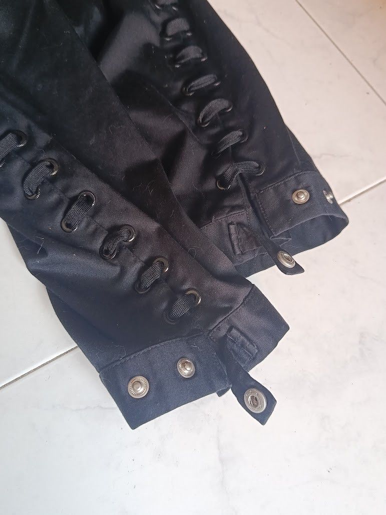 Marithe + Francois Girbaud Marithé + François Girbaud Corset Waist Lace-Up Black Pants Size US 30 / EU 46 - 5 Thumbnail