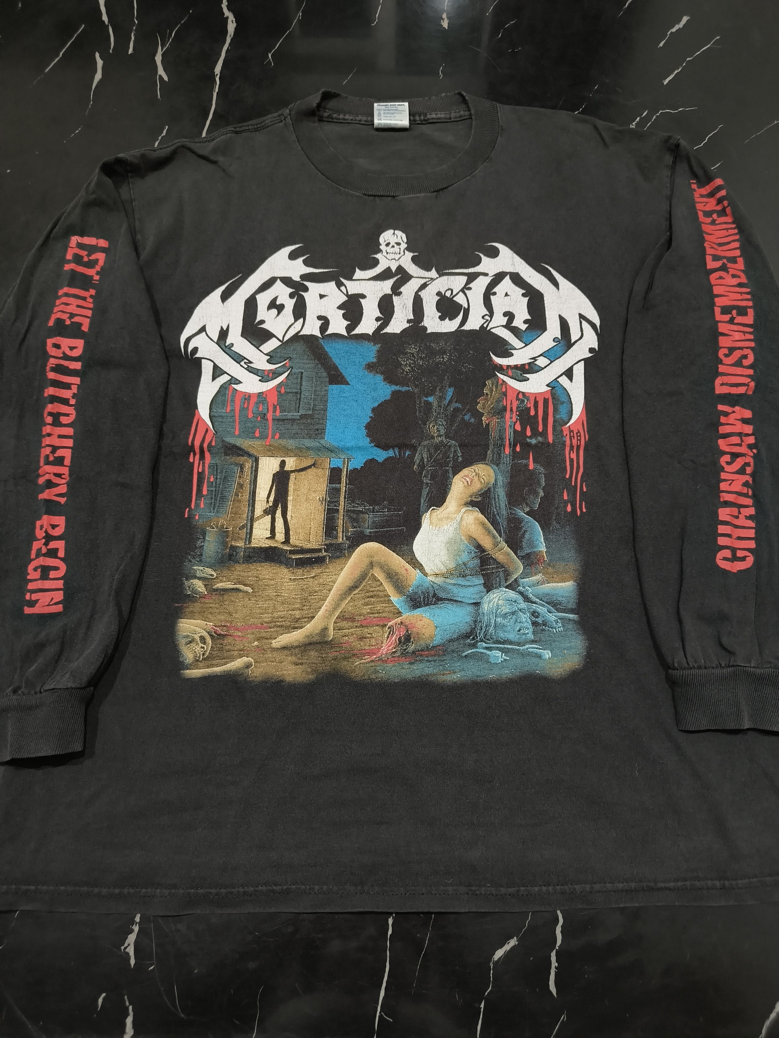 Vintage 90s Mortician (Chainsaw dismemberment) Ls shirt