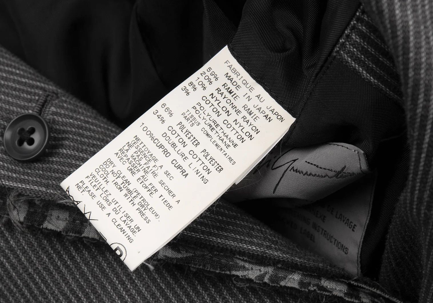 Yohji Yamamoto Yohji Yamamoto Gray Linen Blend Jacket Size US S / EU 44-46 / 1 - 16 Thumbnail