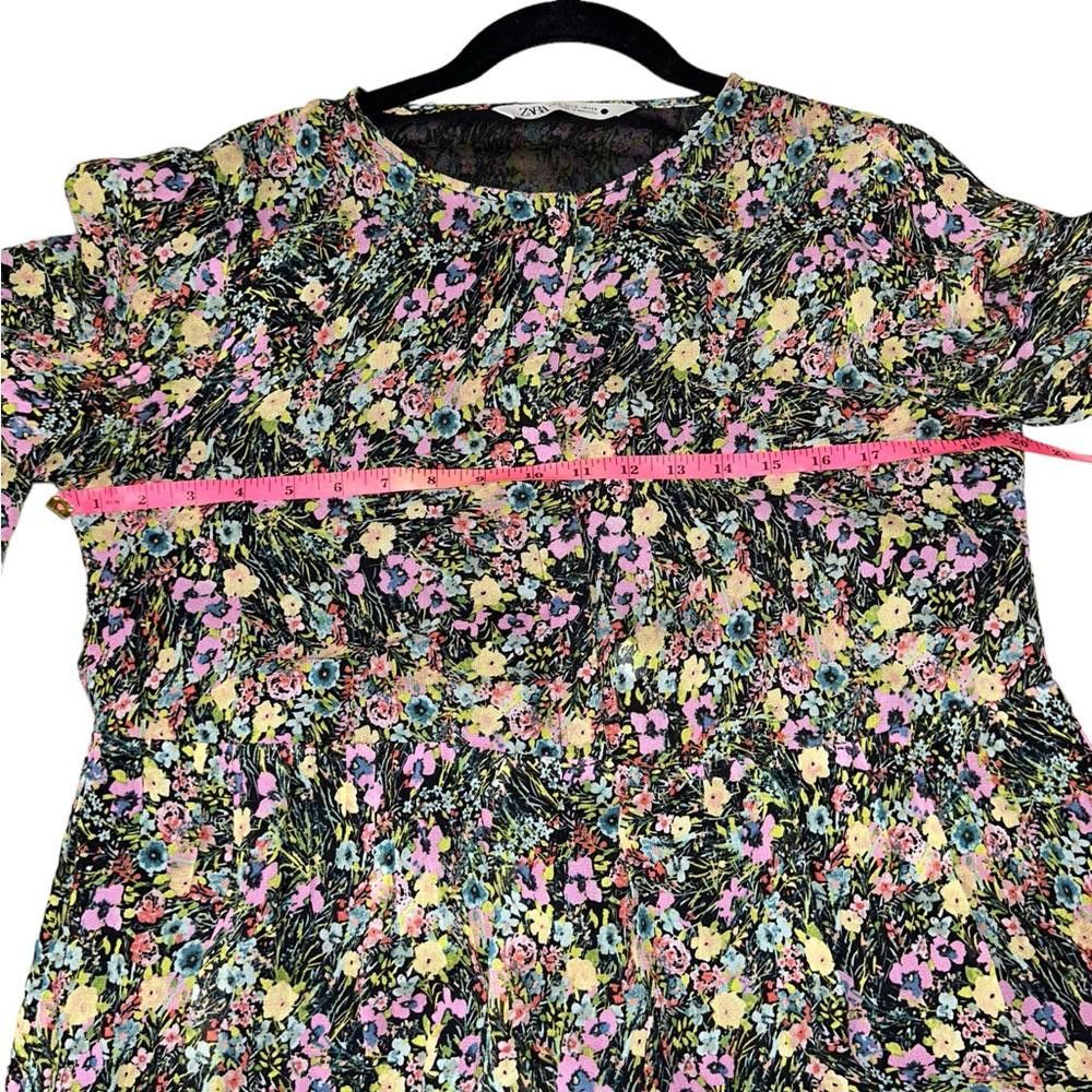 Zara Zara l Floral Long Sleeve Tunic Dress Small Size S / US 4 / IT 40 - 6 Thumbnail