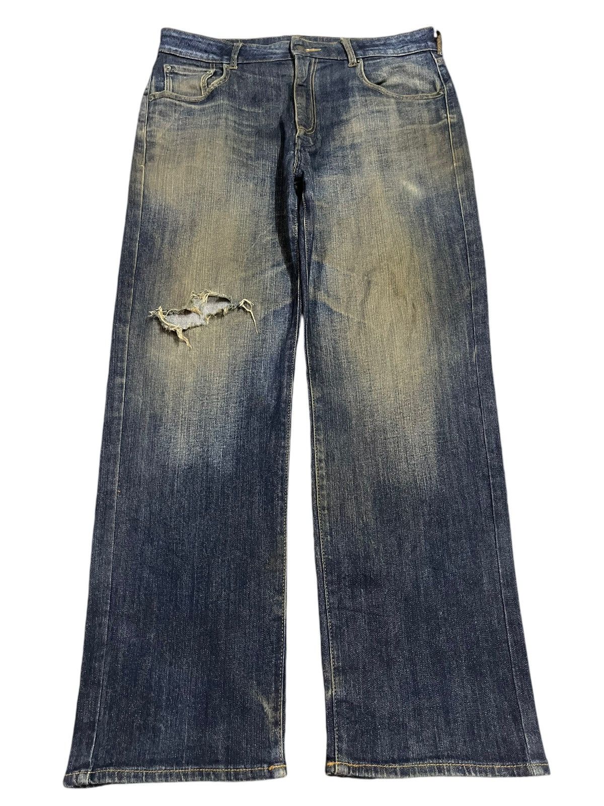 Japanese Brand Vintage Japanese Brand Blue Mud Wash Style Loose Jeans Size US 34 / EU 50 - 1 Thumbnail