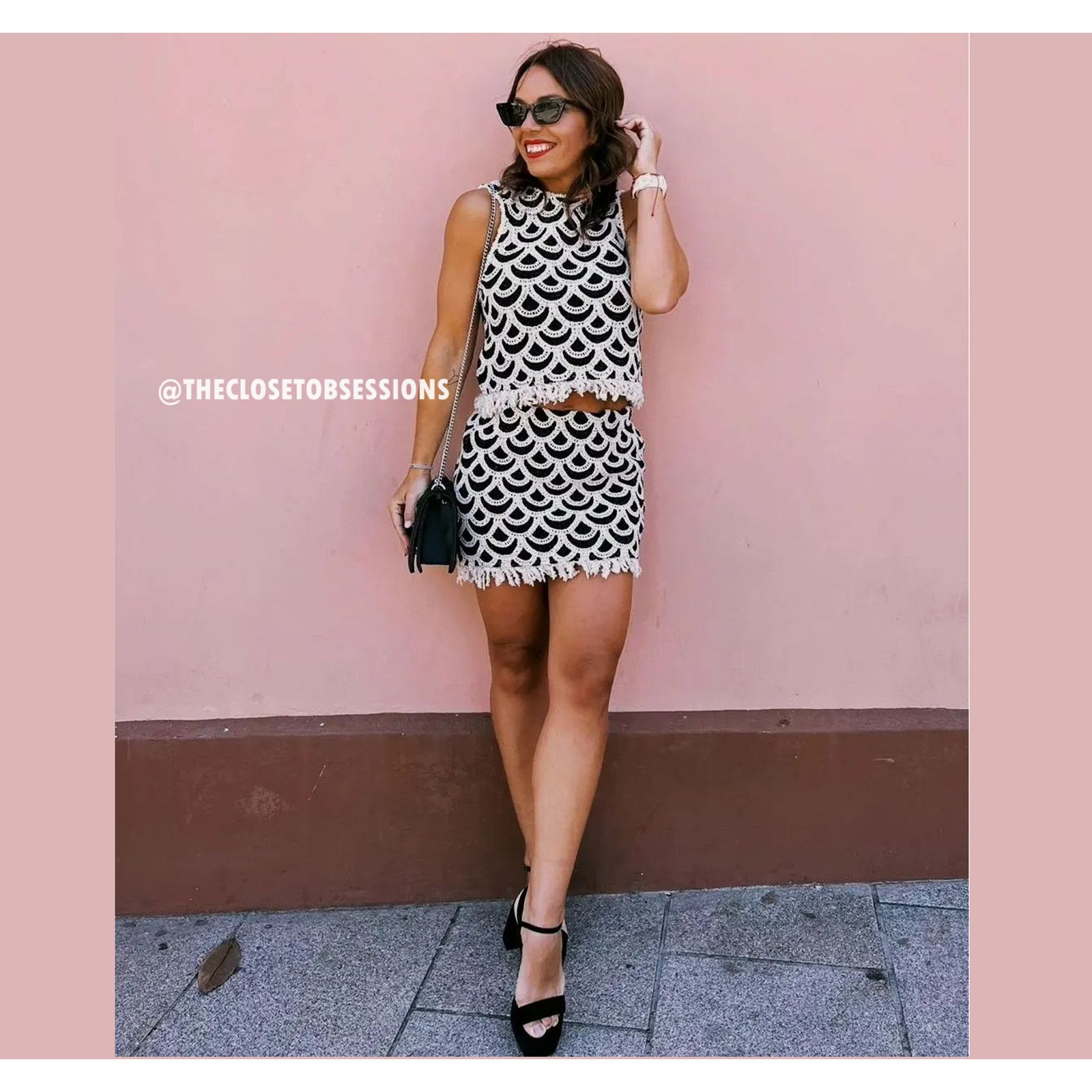Mango Mango Crochet Co-Ord Set Resort Mini Skirt NWT Size L / US 10 / IT 46 - 20 Thumbnail