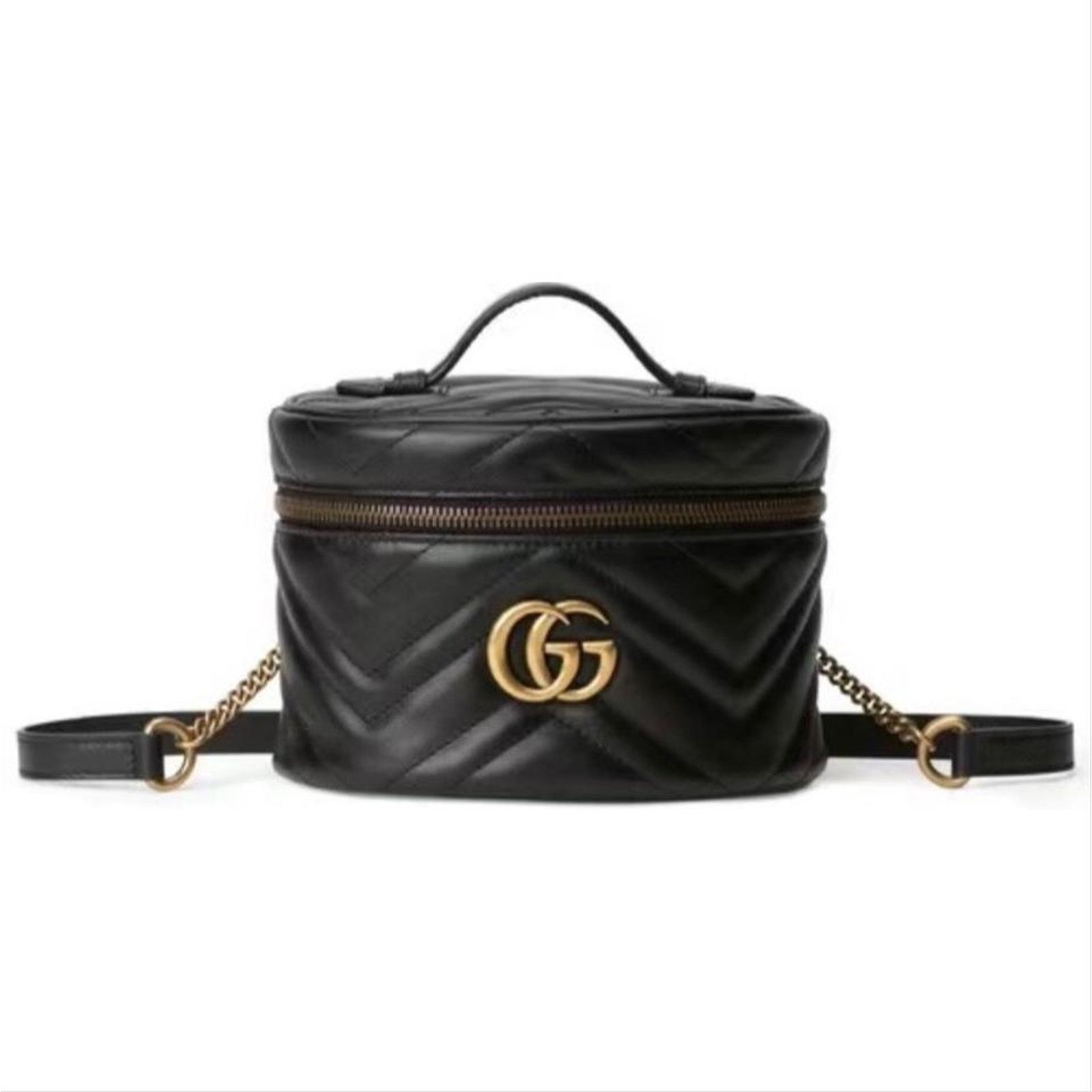 Gucci GUCCI Marmont GG logo quilted leather vanity bag backpack Size ONE SIZE - 1 Thumbnail