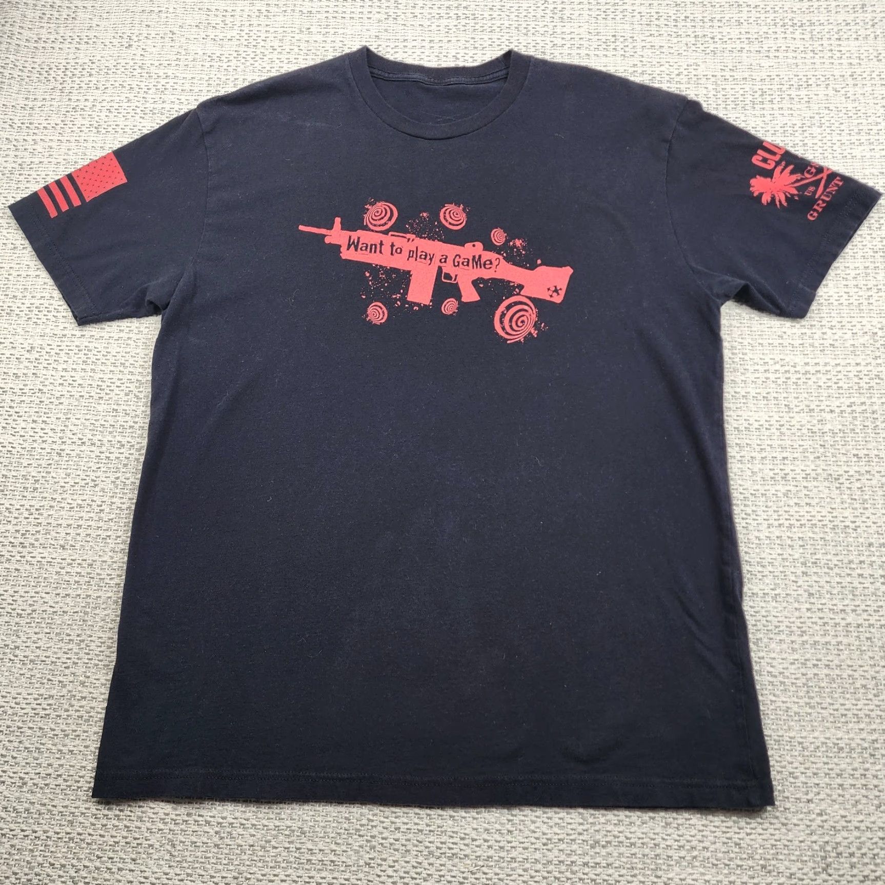 Vintage Grunt Style Shirt Mens Large Black Patriotic Military Size US L / EU 52-54 / 3 - 2 Thumbnail