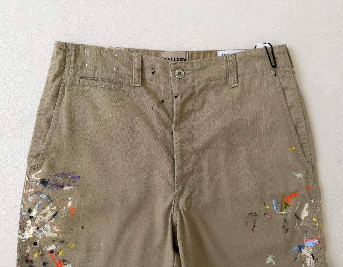 Gallery Dept. ‘Ricky’ Paint Splat Cut Off Beige Shorts Size US 32 / EU 48 - 2 Thumbnail
