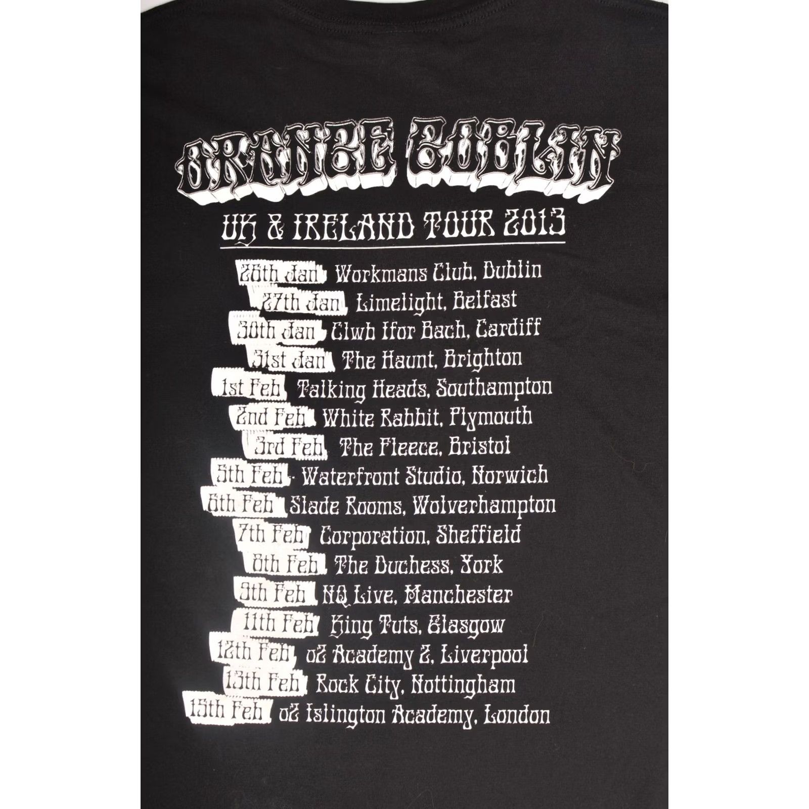Gildan Gildan T-Shirt Heavy Metal UK & Ireland Tour 2013 Vintage Black Size XL Mens Size US XL / EU 56 / 4 - 6 Thumbnail