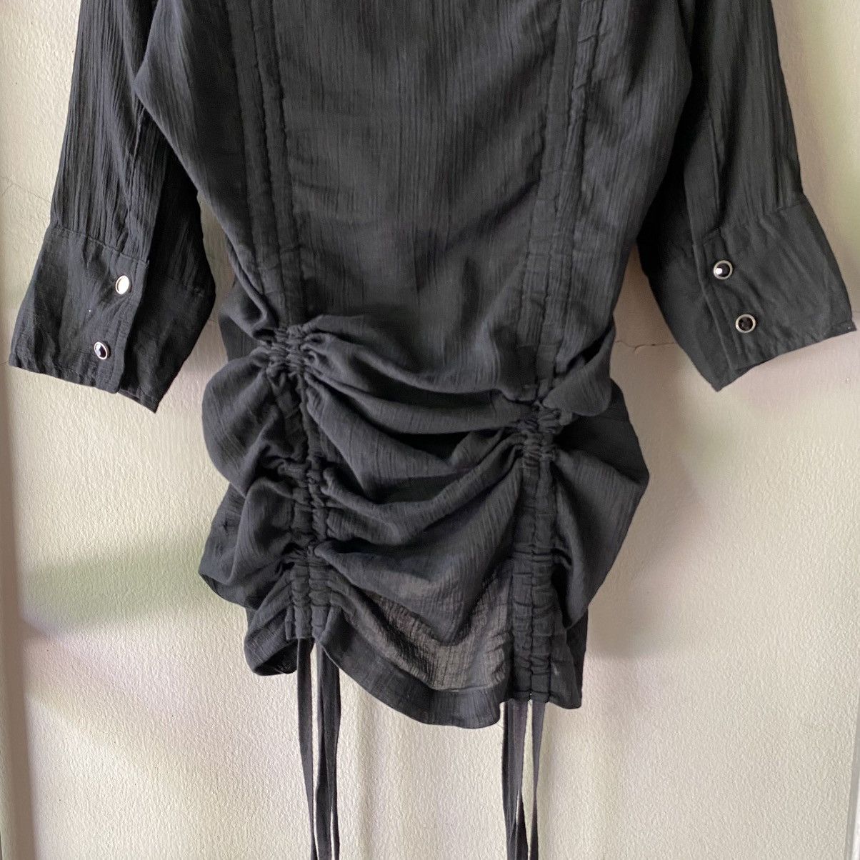 Designer × Japanese Brand GHOST of HARLEM Black Drawstring Bodycon Dress Size S / US 4 / IT 40 - 10 Thumbnail