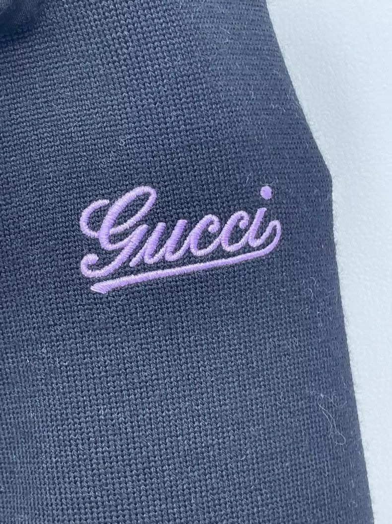 Gucci Gucci New black embroidered letter knitted cardigan jacket Size XS / US 0-2 / IT 36-38 - 3 Thumbnail