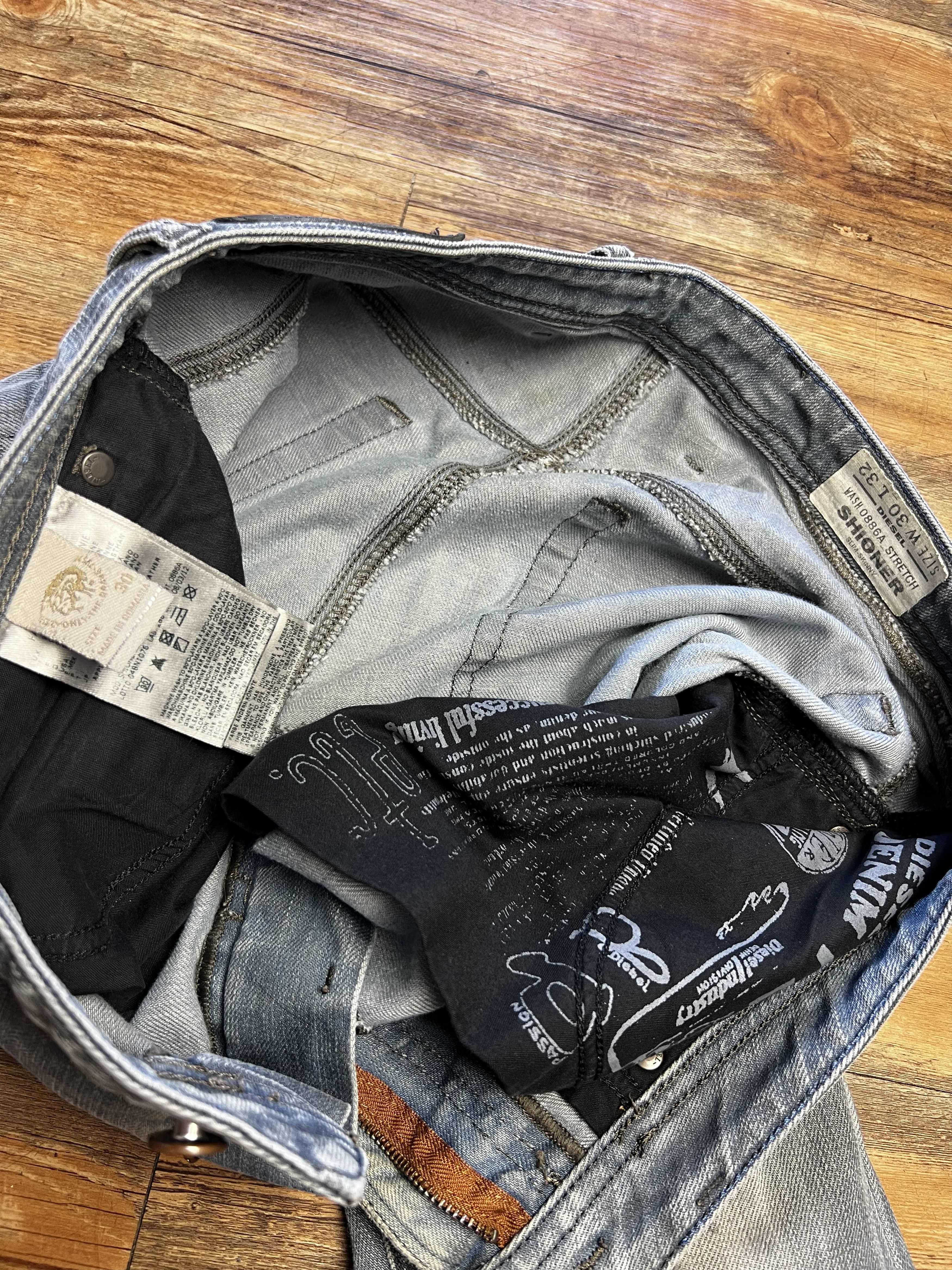 Diesel Vintage Diesel Denim Wash 0886A Stretch Shioner Jeans Size US 30 / EU 46 - 9 Thumbnail