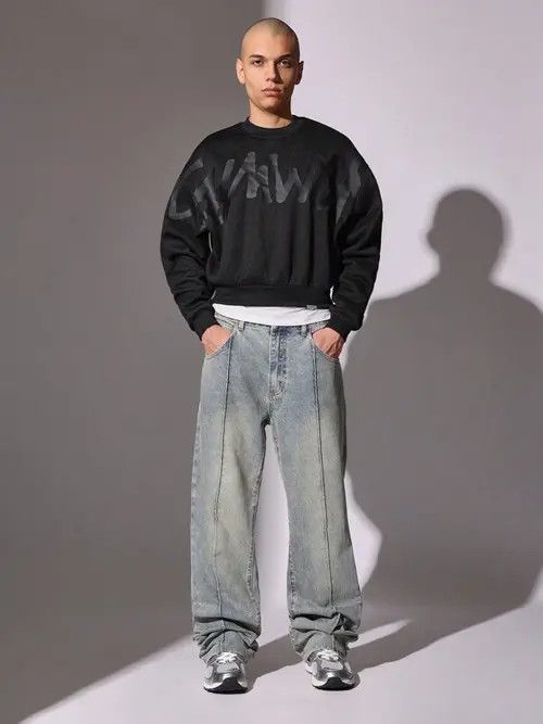 Japanese Brand Washed Flare Fit Jean Size US 34 / EU 50 - 4 Thumbnail