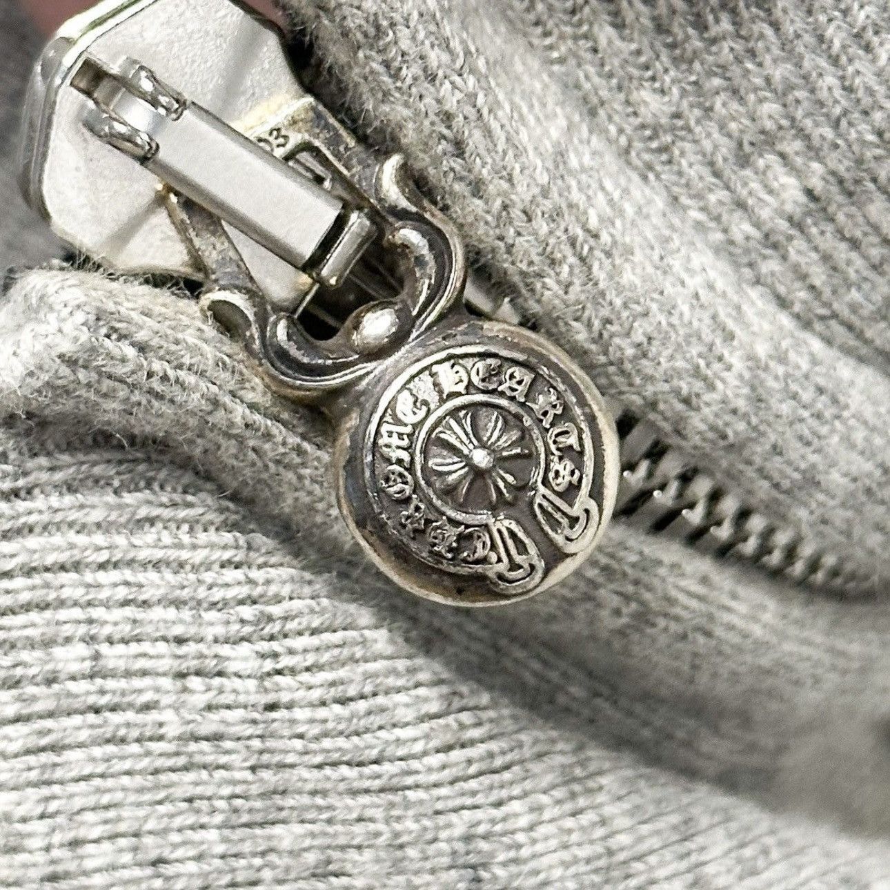 Chrome Hearts Leather Cross Patch Zip Up Hoodie Size US L / EU 52-54 / 3 - 6 Thumbnail