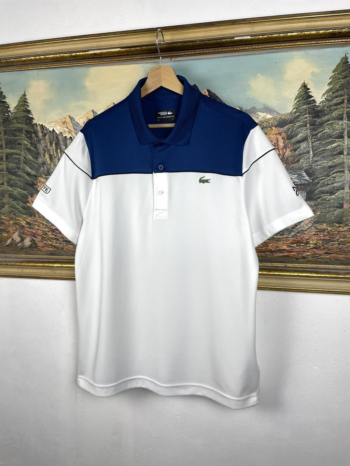 Lacoste Lacoste Novak Djokovic White T-shirt Polo Tennis Sportswear Size US L / EU 52-54 / 3 - 2 Thumbnail