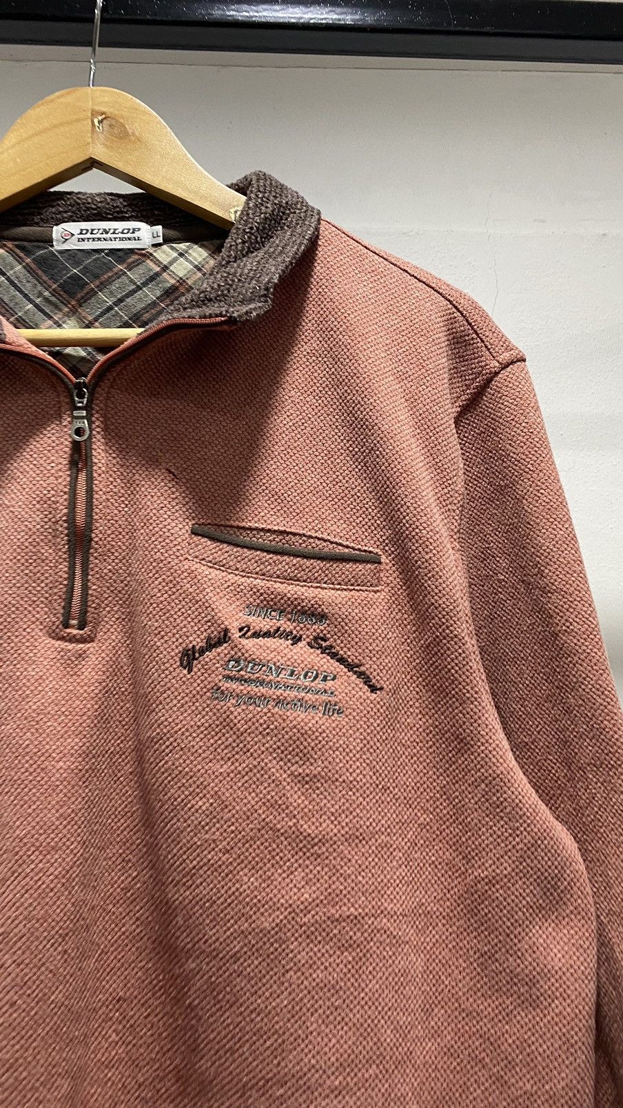 Japanese Brand × Vintage Vintage Dunlop Halfzipper Sweatshirt 90s Size US L / EU 52-54 / 3 - 4 Thumbnail