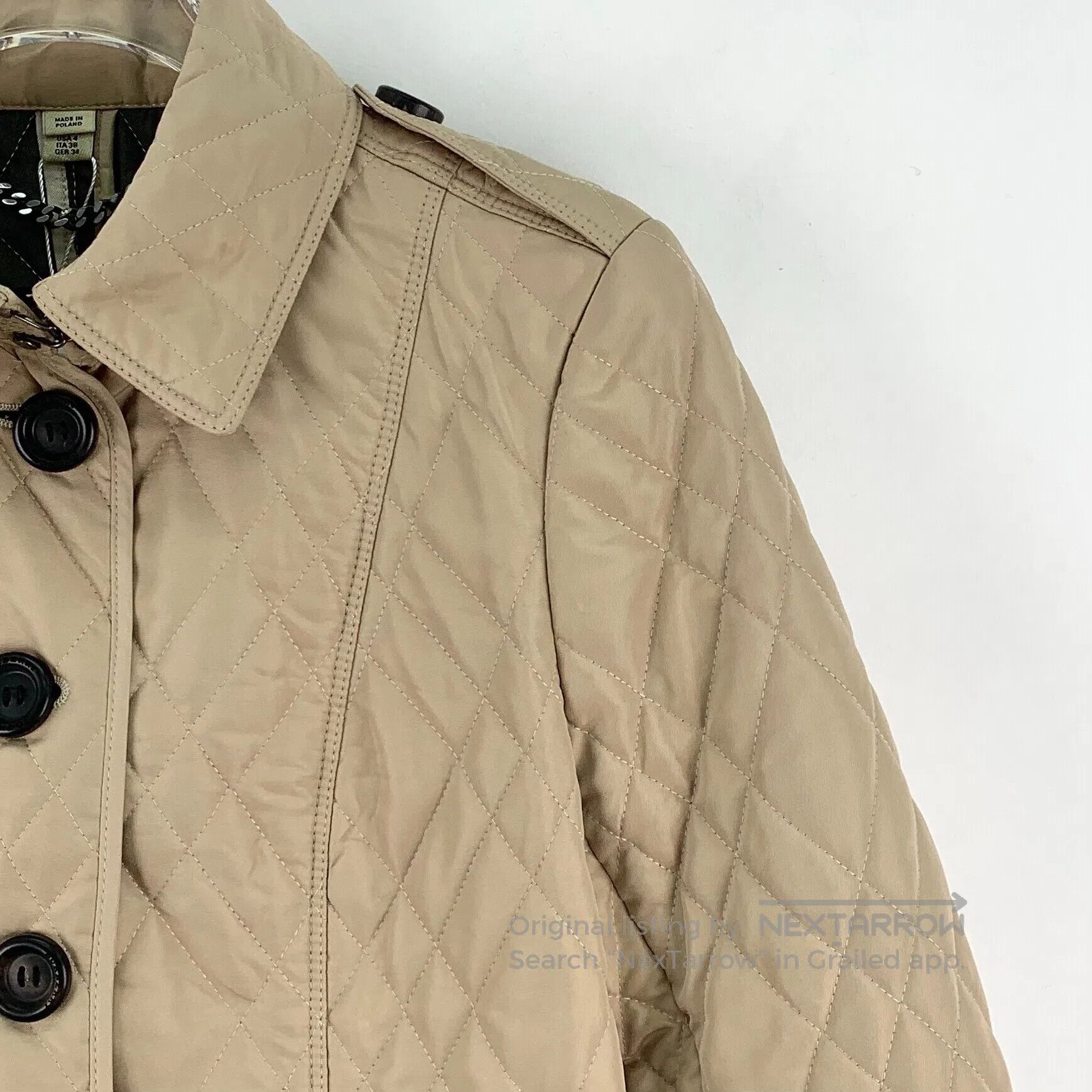 Burberry Burberry Light Brown Diamond Pattern Notched Collar Single Size XS / US 0-2 / IT 36-38 - 3 Thumbnail