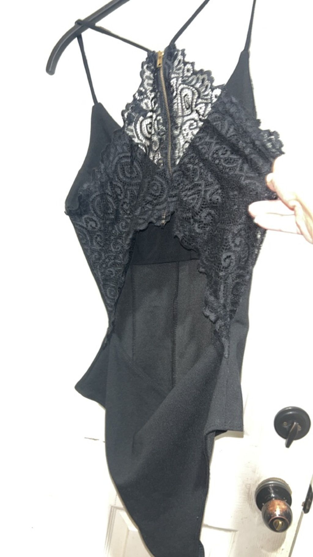 The Unbranded Brand Women's Black Lace Back Bodysuit S Size S / US 4 / IT 40 - 2 Thumbnail