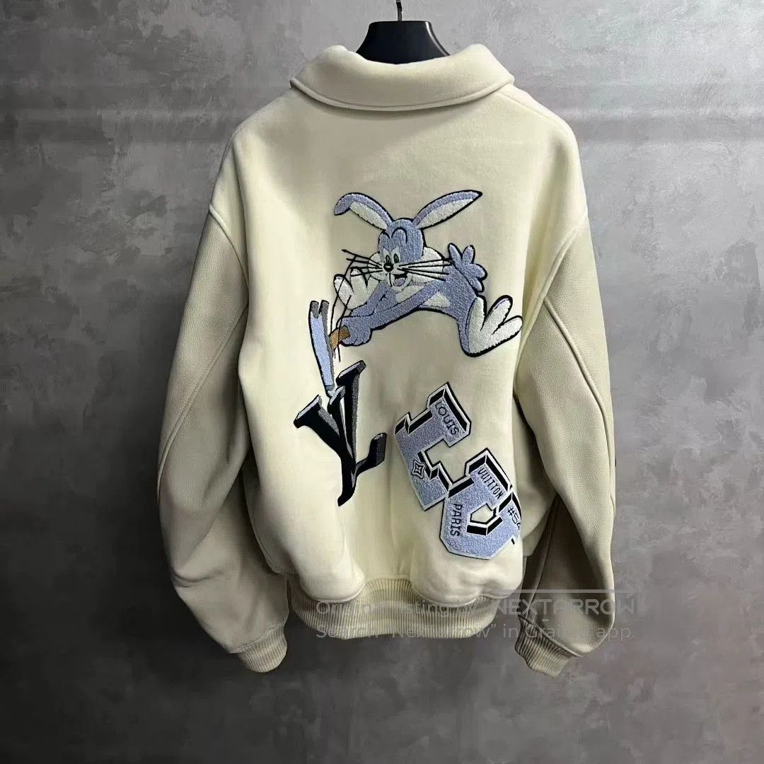 Louis Vuitton Louis Vuitton White Patchwork Leather Bomber Jacket. Size US L / EU 52-54 / 3 - 2 Thumbnail