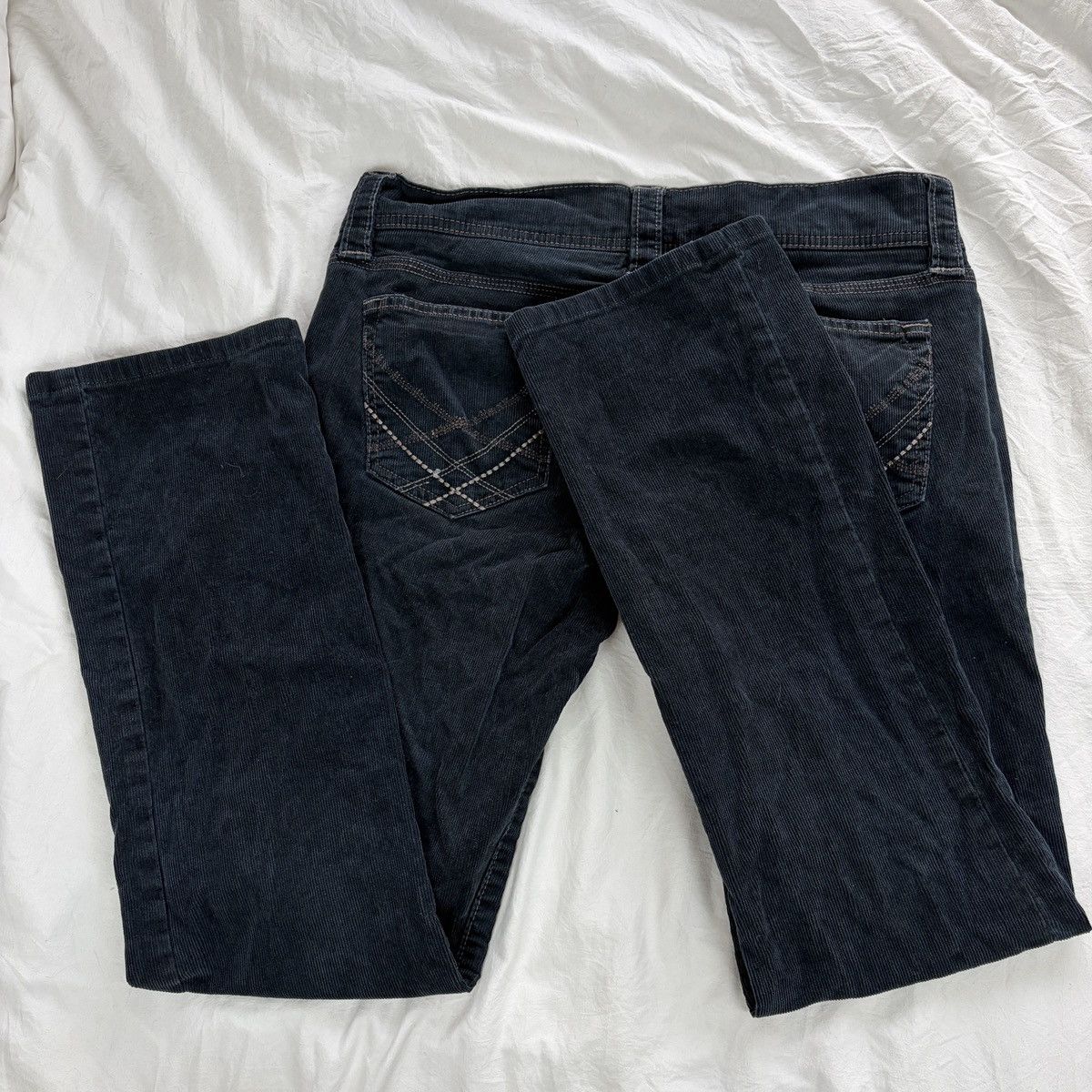 Old Navy Vintage Y2K old navy navy corduroy low rise pants Size 28" / US 6 / IT 42 - 1 Thumbnail