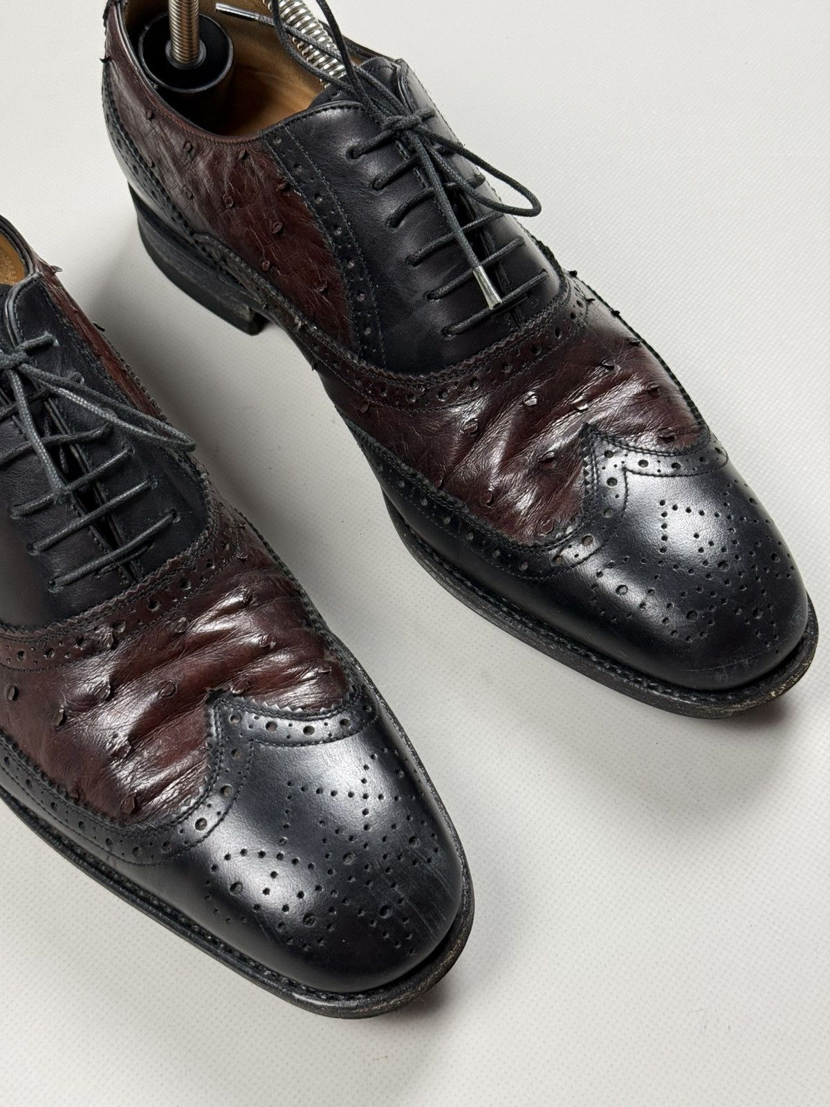 Salvatore Ferragamo Salvatore Ferragamo Ostrich Leather Oxford Dress Shoes Boots Size US 7.5 / EU 40-41 - 5 Thumbnail
