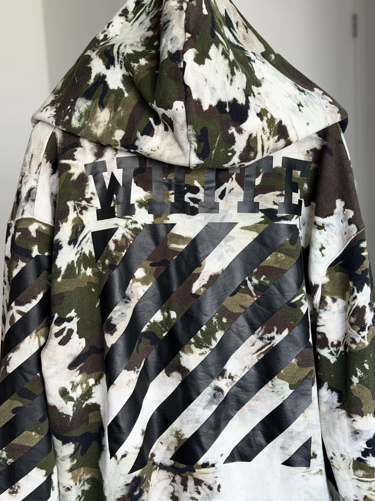 Off-White Off-White 16SS Bleached Camo Zip Up Hoodie XL Virgil Abloh Size US XL / EU 56 / 4 - 4 Thumbnail