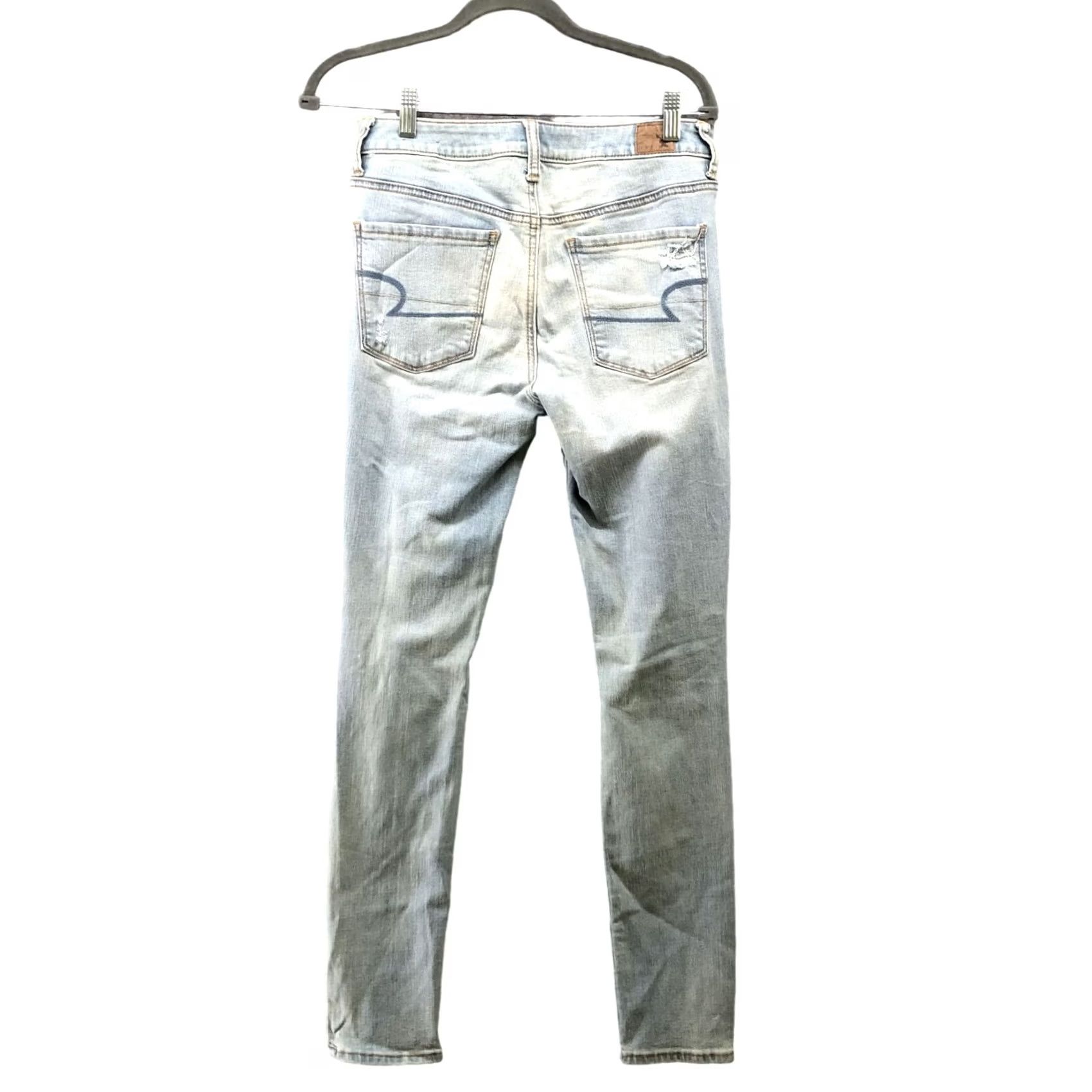 American Eagle Outfitters American Eagle Outfitters Hi-Rise Jegging Slim Womens Size 6 Distressed Light Wash Denim Blue Size 28" / US 6 / IT 42 - 2 Thumbnail