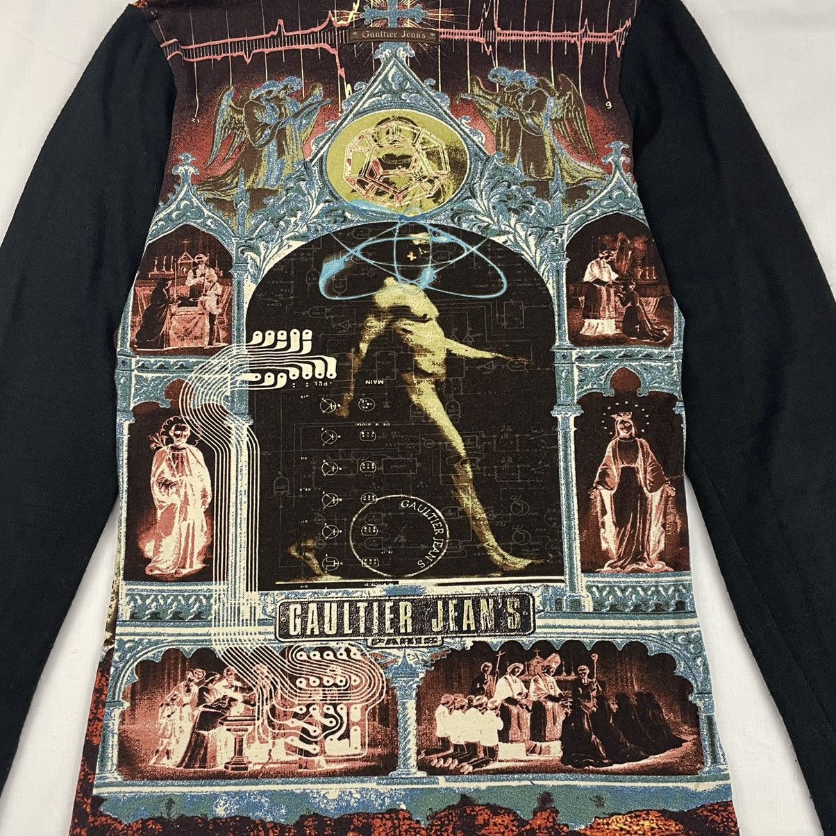 Jean Paul Gaultier 1999 Jean Paul Gaultier Tesla Circuit Elastic Top Vintage Size US M / EU 48-50 / 2 - 5 Thumbnail