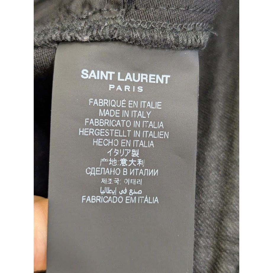 Saint Laurent Paris o1rshd1 Q:2 / Skinny 5 Pocket Low Nightrider Jeans in Black Size US 34 / EU 50 - 18 Thumbnail