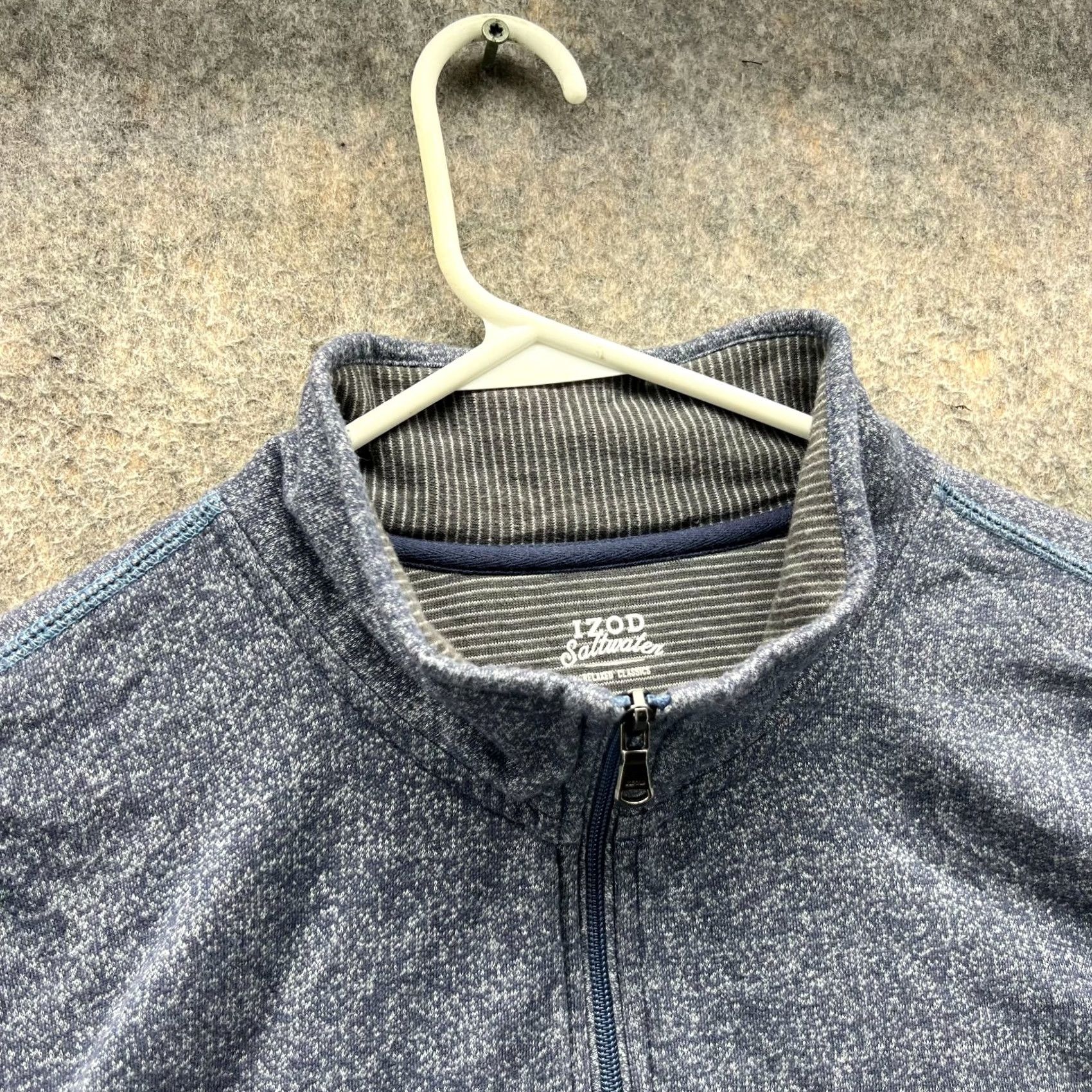 Izod VINTAGE Izod Sweater Men 2XL Blue Pullover 1/4 Zip Fleece Classic Logo Knit Shirt Size US XXL / EU 58 / 5 - 3 Thumbnail