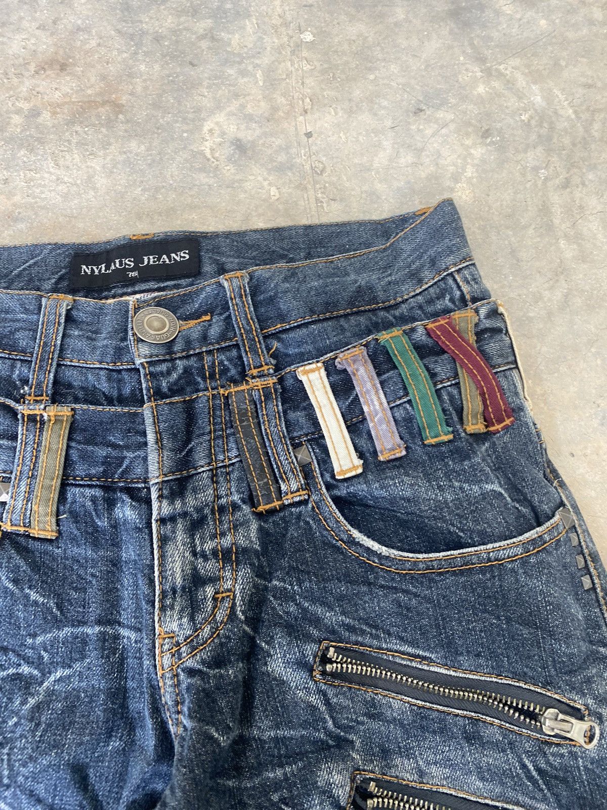 Hysteric Glamour × Japanese Brand × Le Grande Bleu (L.G.B.) Sick☠️ Nylaus Japan Double Waist Jeans Punk Grunge Lgb Size US 29 - 8 Thumbnail