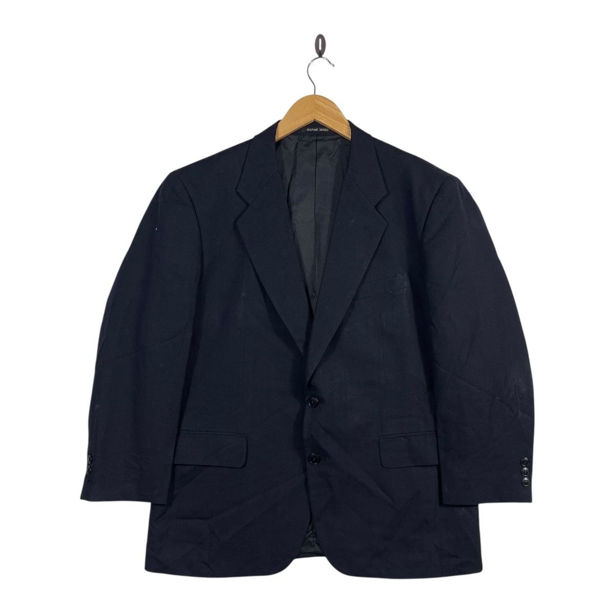 Hanae Mori HANAE MORI Monsieur Navy Wool Blazer Jacket Size 38R - 1 Thumbnail
