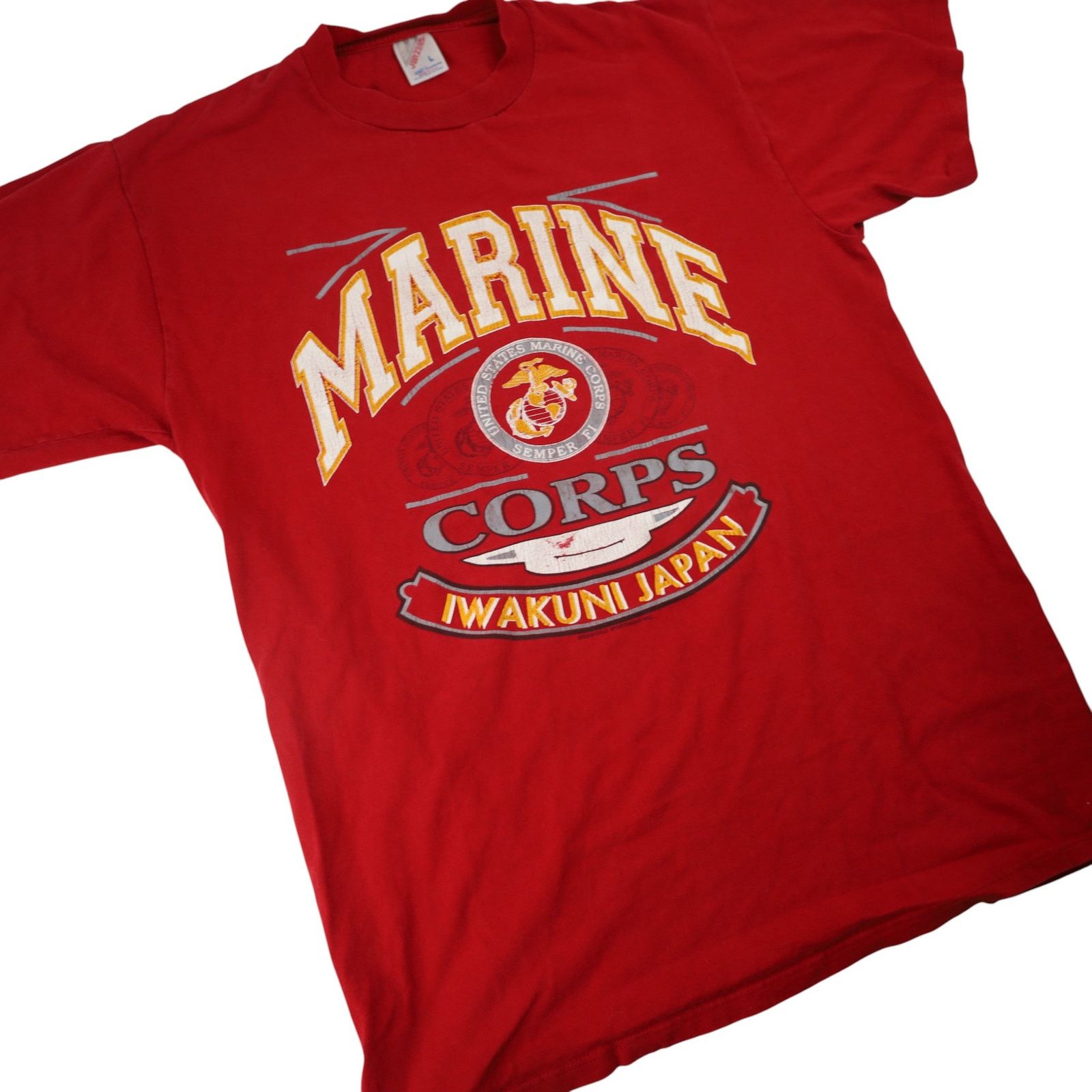 Vintage VTG United States Marine Corps Iwakuni Japan Graphic T Shirt Size US L / EU 52-54 / 3 - 3 Thumbnail