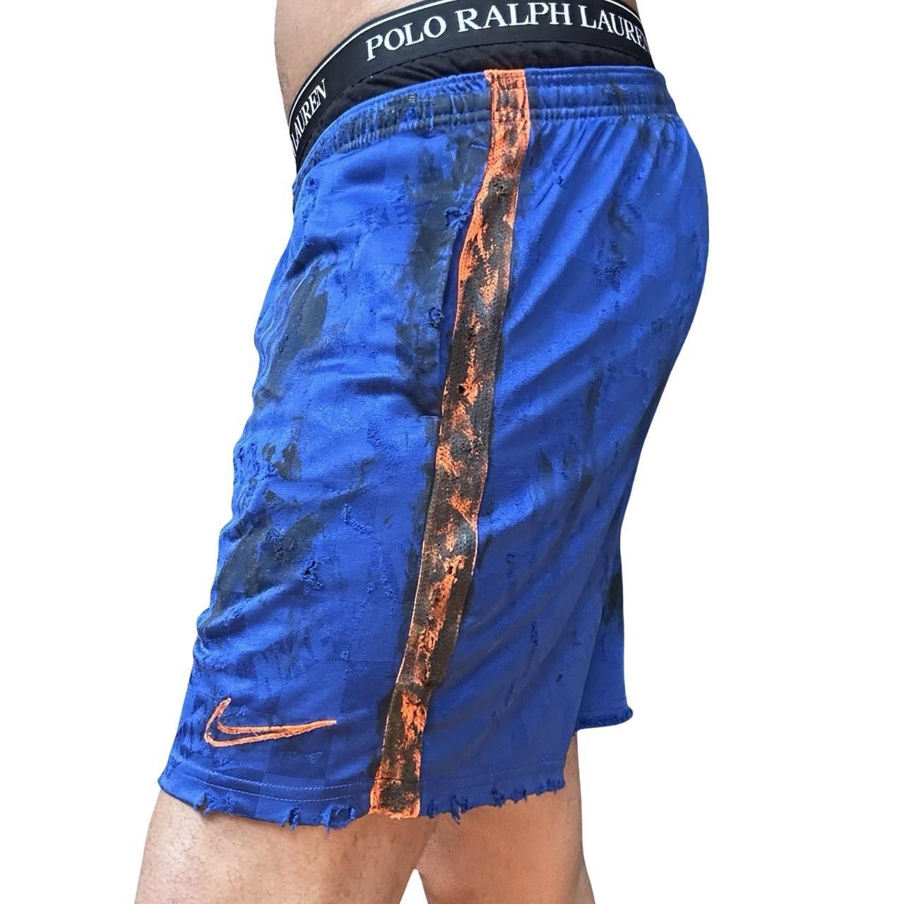 Nike ASTROBOI* x NIKE Blue Distressed Checkered Soccer Shorts_ XL Size US 32 / EU 48 - 5 Thumbnail