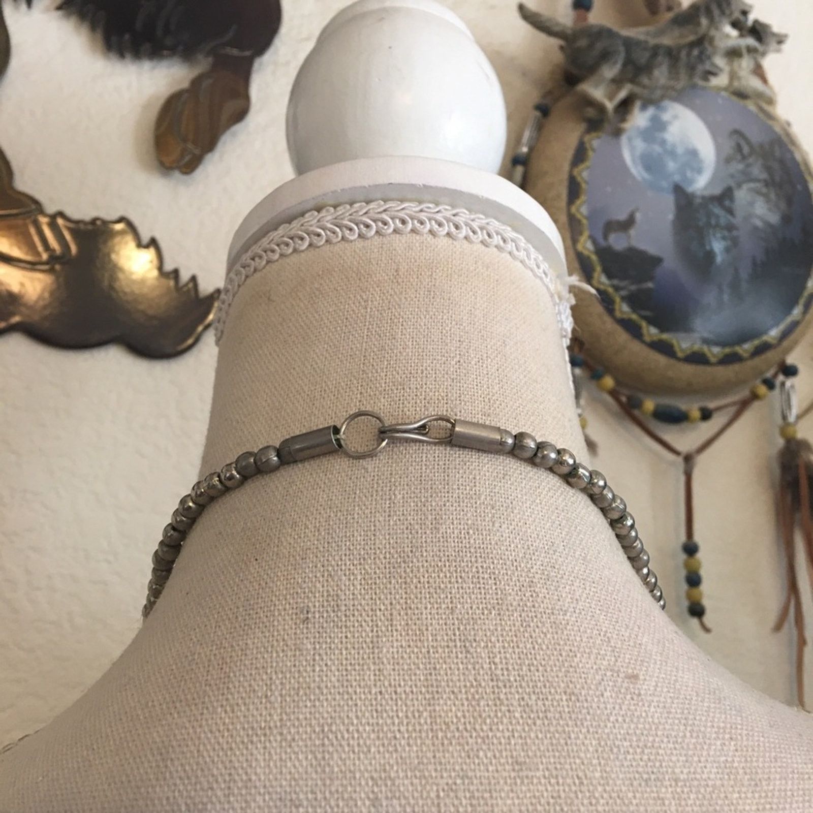 Vintage Vintage tri-tone bead cap snake link necklace Size ONE SIZE - 4 Thumbnail