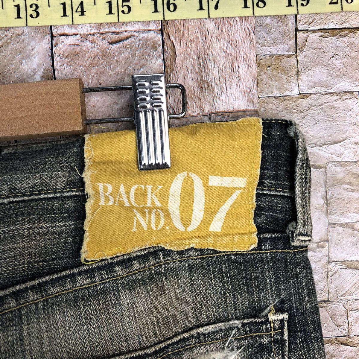 Japanese Brand Back Number Black faded vintage Denim Pants #A1009 Size US 31 - 17 Thumbnail