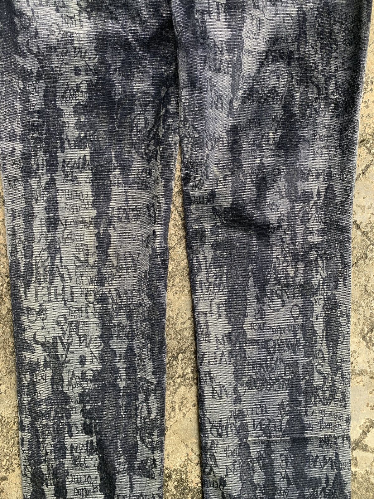 Japanese Brand y2k I & Vicky Metalic Poem Words Graphic Pants Size 27" / US 4 / IT 40 - 6 Thumbnail