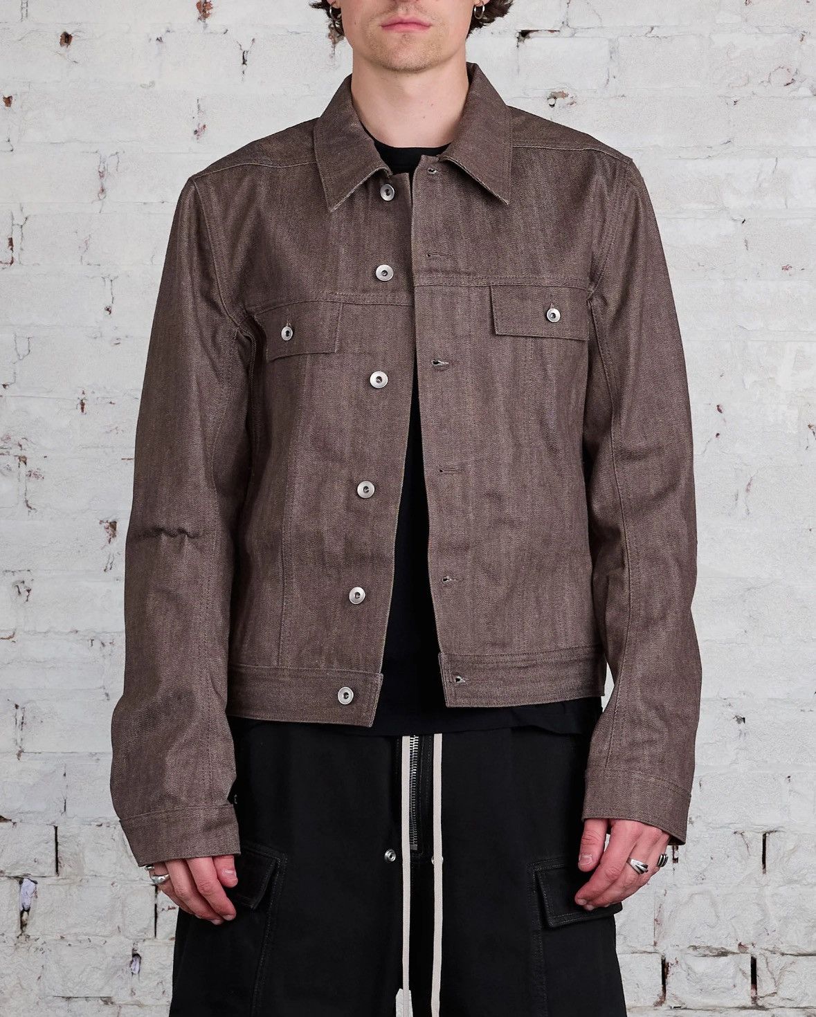 Rick Owens Rick Owens DRKSHDW Trucker Jacket 13oz Denim Dark Dust Size US XL / EU 56 / 4 - 5 Thumbnail