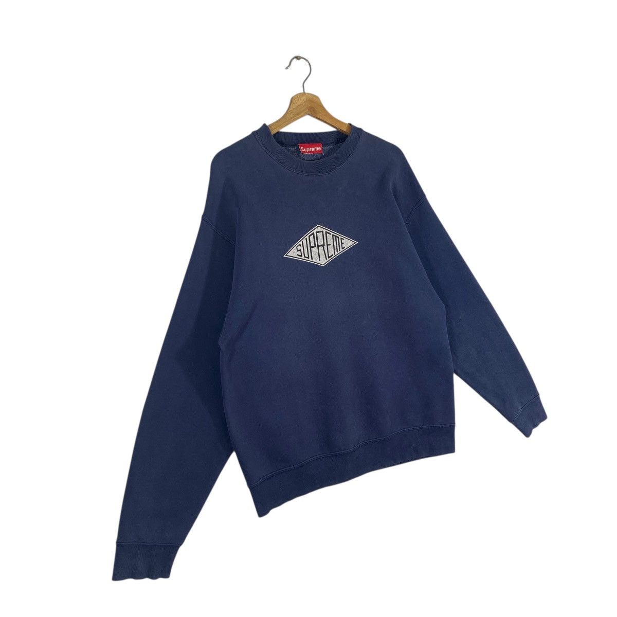 Supreme × Vintage Vintage 90s Supreme Sweatshirt L Size Blue Colour Size US L / EU 52-54 / 3 - 3 Thumbnail