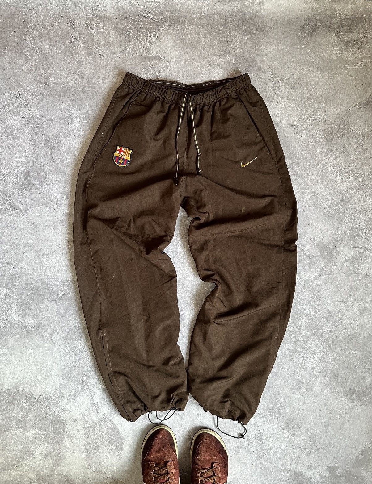 Nike × Vintage Nike Vintage Brown Barcelona Drill Track Pants