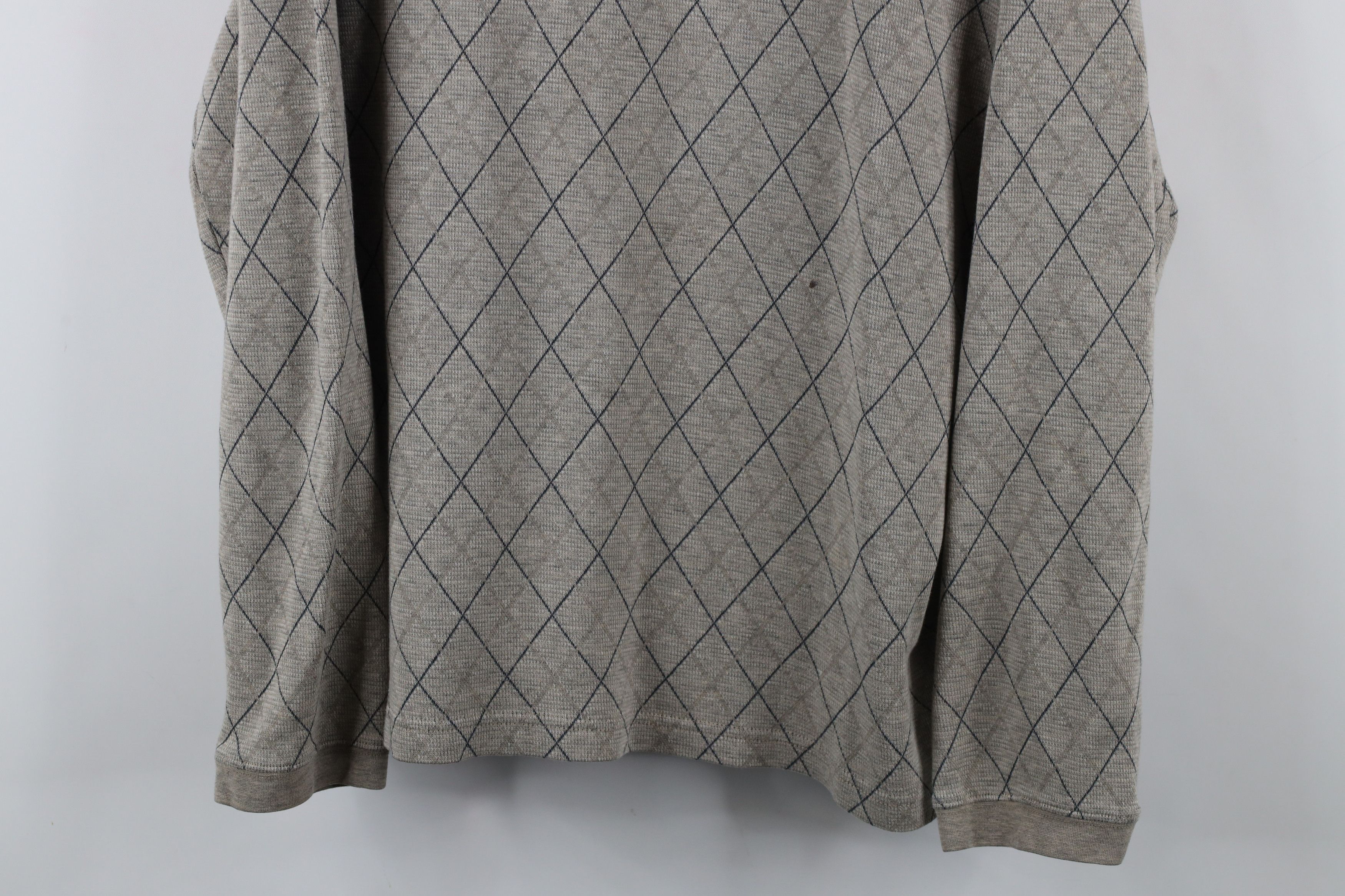 Vintage Vintage 90s Streetwear Argyle Diamond Long Sleeve Rugby Polo Size US XL / EU 56 / 4 - 3 Thumbnail