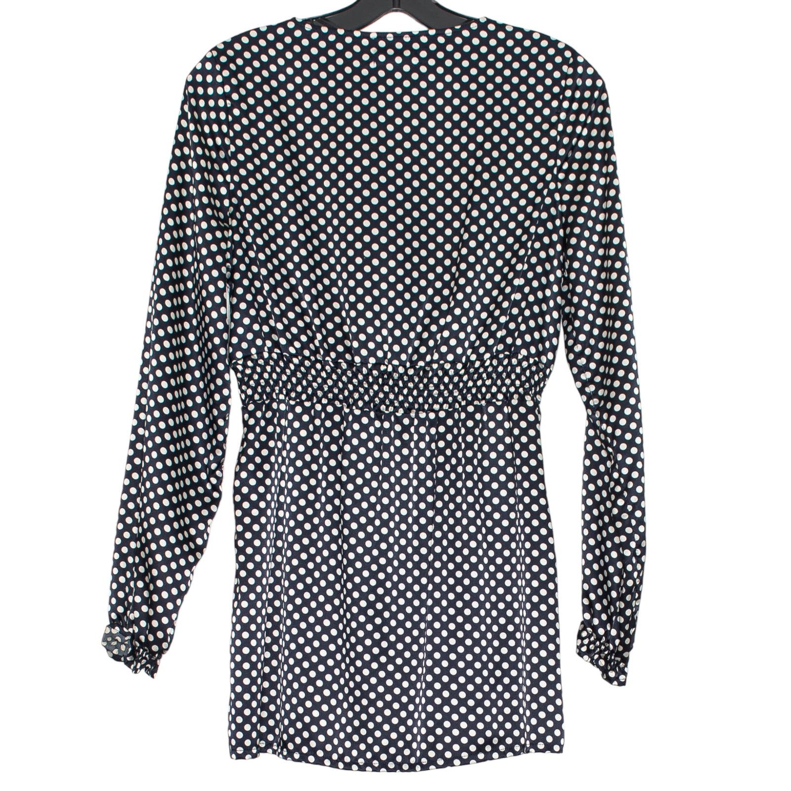 Bcbgmaxazria BCBGMaxazria Top Polka Dot Black White Boho Y2K Babydoll M Size M / US 6-8 / IT 42-44 - 3 Thumbnail