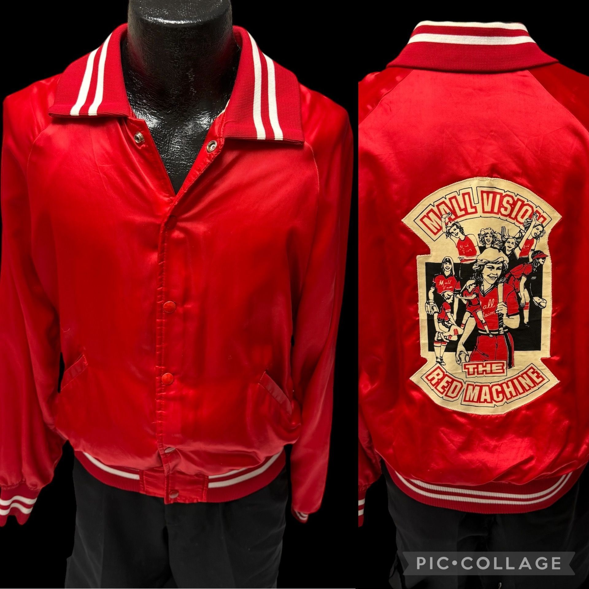 Other Vtg Howie Shiny MALL VISION The RED MACHINE Bomber Size US L / EU 52-54 / 3 - 1 Thumbnail