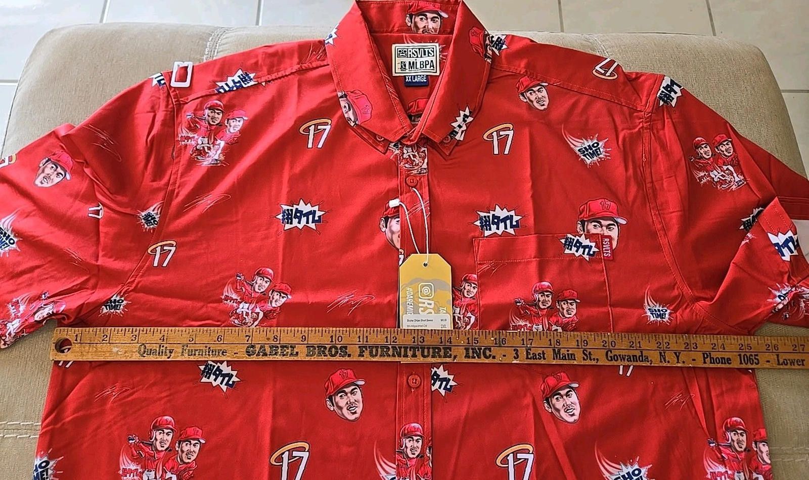 Other RSVLTS x MLBPA Shohei Ohtani Mens Shirt Los Angeles Angels Size US XXL / EU 58 / 5 - 9 Thumbnail