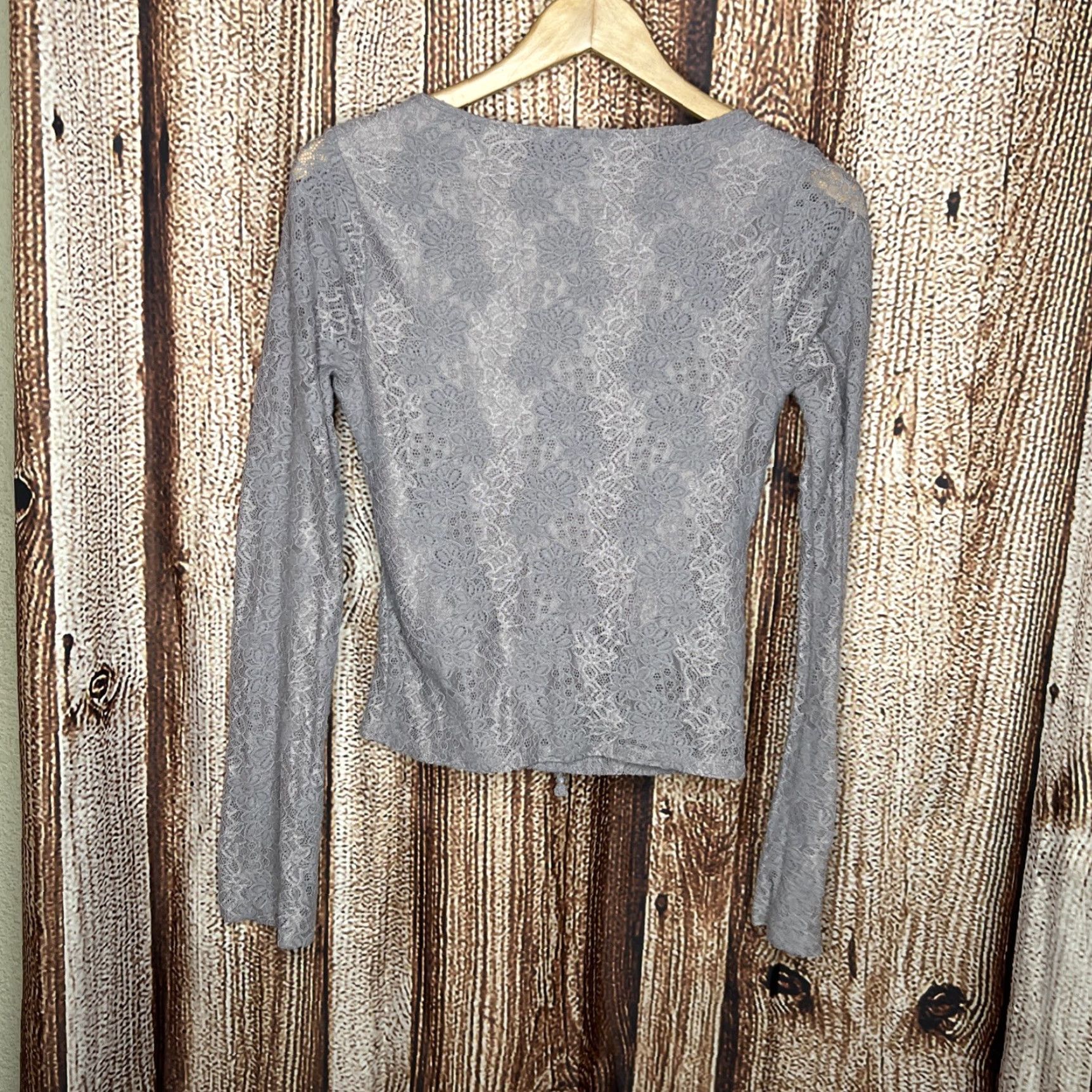 Vintage Y2K SELF ESTEEM Floral Lace Trim Top Sz M Long Sleeve Cottagecore Brown Shirt Women Vintage No Size M / US 6-8 / IT 42-44 - 5 Thumbnail