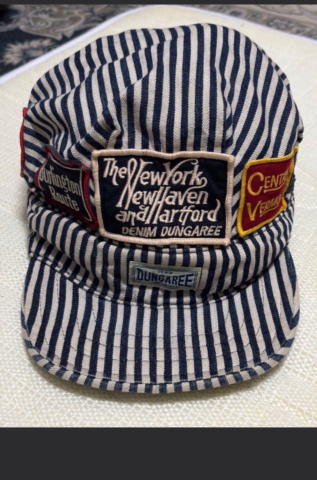 Kapital DENIM DUNGAREE HICKORY HAT VINTAGE RAILROAD OFFICER DESIGN Size ONE SIZE - 2 Thumbnail