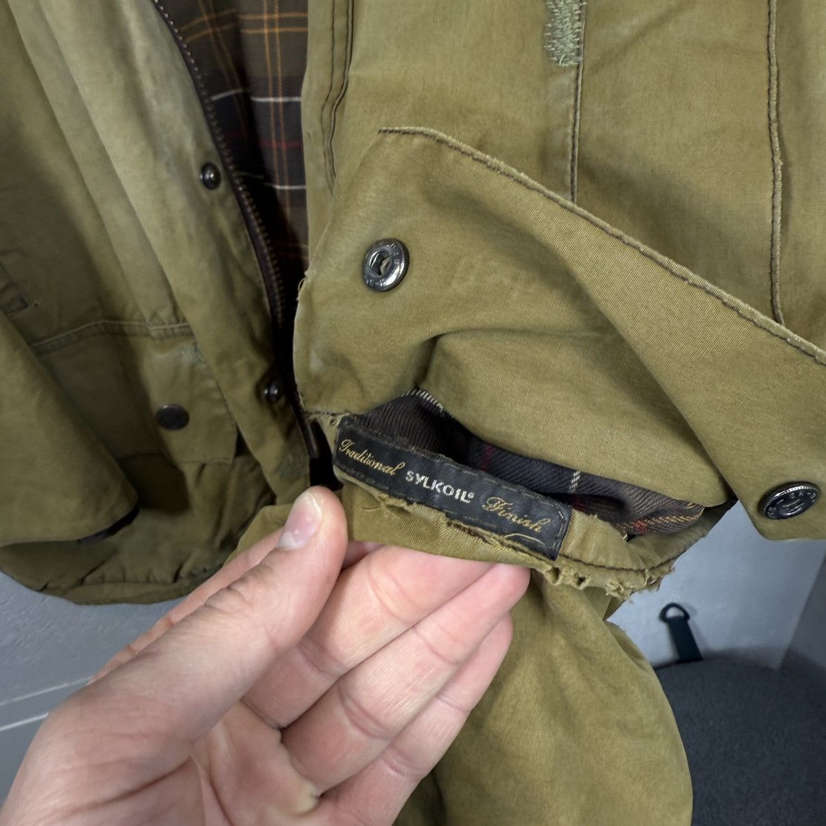 Barbour Vintage Barbour Waxed Trench Coat Jacket Size US L / EU 52-54 / 3 - 22 Thumbnail